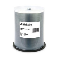 Verbatim DVD-R 4,7 GB 16X bianco stampabile a getto d'inchiostro - mandrino da 100 pezzi (VER95153)