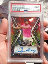 PSA 10 Carlos Alcaraz 1/1 AUTO Real ROOKIE Autograph 2023 Exotic RC Leaf POP1