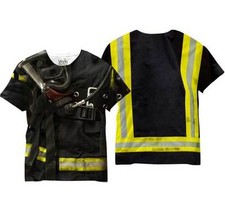 Firefighter Uniform Hero Service Rescuer EMS Mens Sublimation Tee Shirt V50026MT