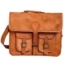 Borsa da uomo in pelle vintage messenger a tracolla per laptop scuola valiget...