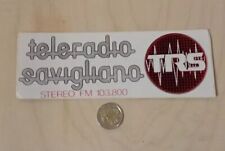 Adesivo originale (0741) anni 70 80 tele radio savigliano TRS