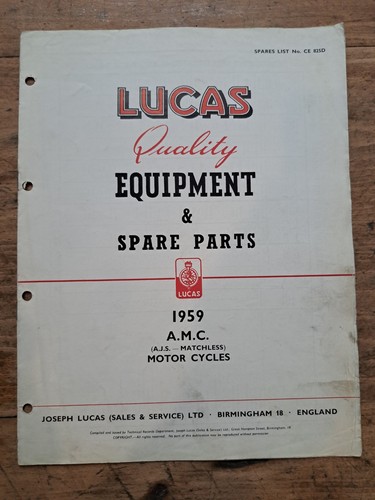 Lucas ricambi matchless - lucas,