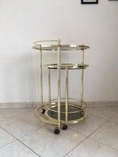 carrello portavivande vintage in ottone