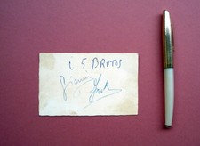 Biglietto Autografo Gianni Zullo I 5 Brutos anni'50-'60 Rock demenziale Pop