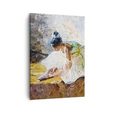 Quadro su Tela 50x70cm Ballerina ragazza olio Stampe Immagini Quadri Murale
