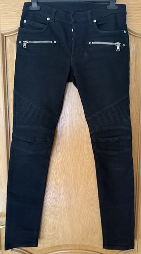 Jeans uomo balmain nero - nero, biker