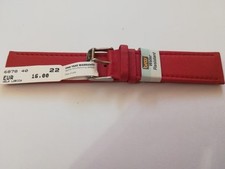 CINTURINO BROS WATERPROOF ANALLERGICO IN VERA LORICA ROSSO ANSA 22 MM 