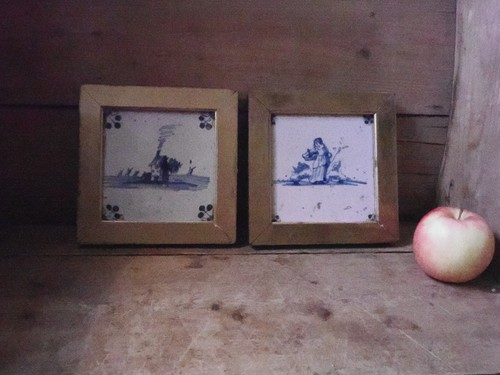 Due piastrelle parete delft - da,