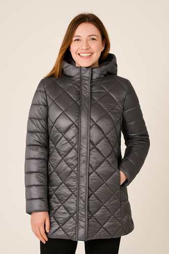 Giaccone donna conformato zip - giaccone,