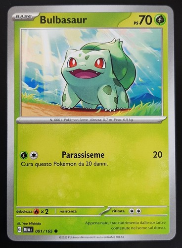 Bulbasaur 001 165 italiano - bulbasaur,