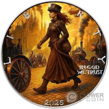 STEAMPUNK LIBERTY 1 Oz Moneta Argento 1$ USA 2025