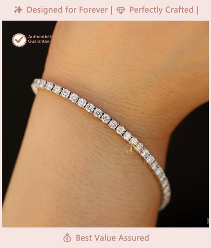 Bracciale tennis oro - bianco, 14