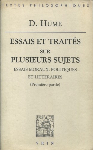 David hume essais et - david,