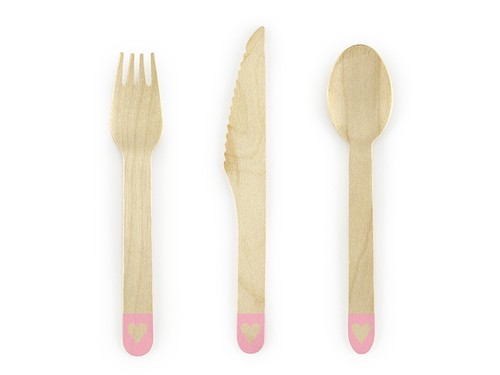 Set posate legno - set, in