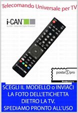 TELECOMANDO UNIVERSALE per DECODER SATELLITARE, DVB-T2 I-CAN ICAN SCEGLI MODELLO
