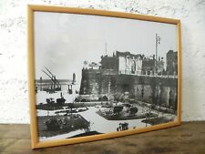 Antica stampa Ficarelli incorniciata quadro Bari Castello Molo lungomare porto