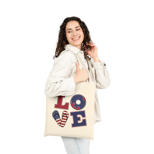 Patriotic love tote bag - bag, |