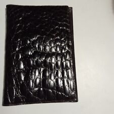 Portadocumenti portafogli in coccodrillo marrone