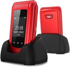 Telefono Cellulare per Anziani Senza Contratto, GSM Flip Telefoni Cellulari con