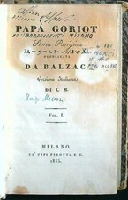 PAPA' GORIOT 2VV DE BALZAC -