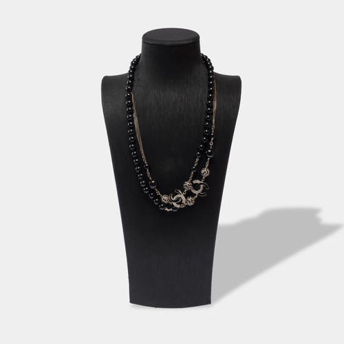 Bijoux chanel perle noir - cc,