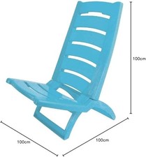 Spiaggina Plastica Blu Richiudibile