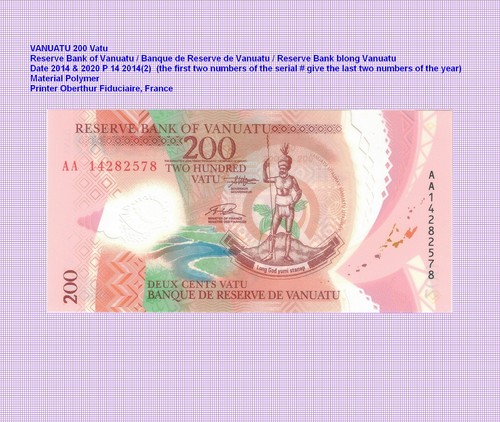 Vanuatu 200 vatu 2014 unc - vanuatu, p