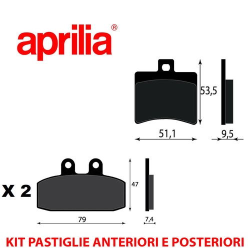 Kit pastiglie freno anteriori - pastiglie,