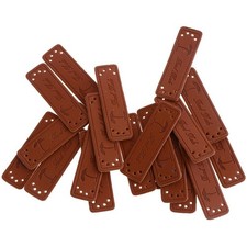 20 pezzi etichette in pelle PU