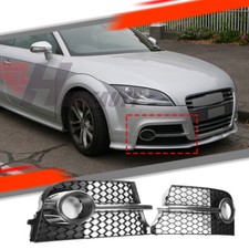 PER AUDI TT MK2 TTS 2011-14 COPPIA PARAURTI ANTERIORE S-LINE GRIGLIA ANTINEBBIA
