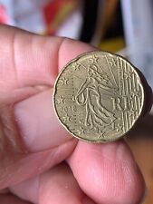 FRANCIA  DUE MONETE da 20 CENTESIMI DI EURO - 2018-2021  RARE  -circolate -