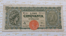 50 LIRE ITALIA TURRITA DECRETO UNICO 10/12/1944 SERIE SOSTITUTIVA