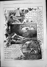 Vecchia stampa fanciulla letto