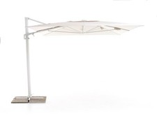 Ombrellone Da Giardino Retrattile 3x4 Metri Con Struttura In Alluminio Bianco E 