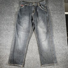 Jeans uomo DrunkNMunky ricamati larghi taglia 36x32 (36X31) Y2K skater grunge