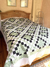 Trapuntino Ohio Holmes County Amish Made tripla catena irlandese 98x108 con rilegatura gre