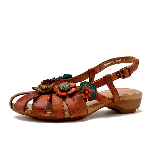 Sandali vintage pelle - 3d, in