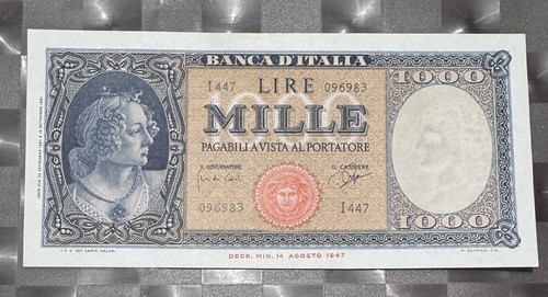 1000 lire ornata - ornata, decreto