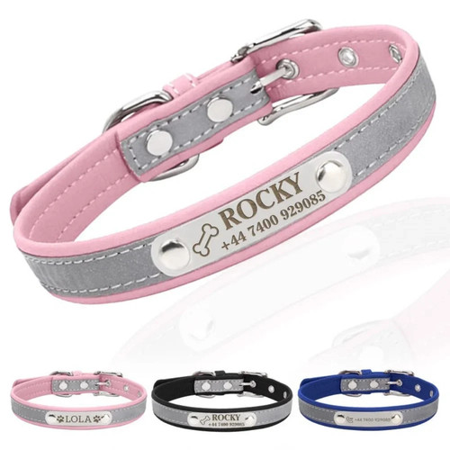 Collare cane pelle pu - collare,