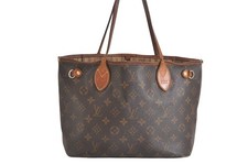 Autentica borsa tote Louis Vuitton monogramma mai completa PM M40155 LV spazzatura 2700N