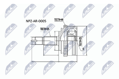 Nty kit giunti - albero, motore