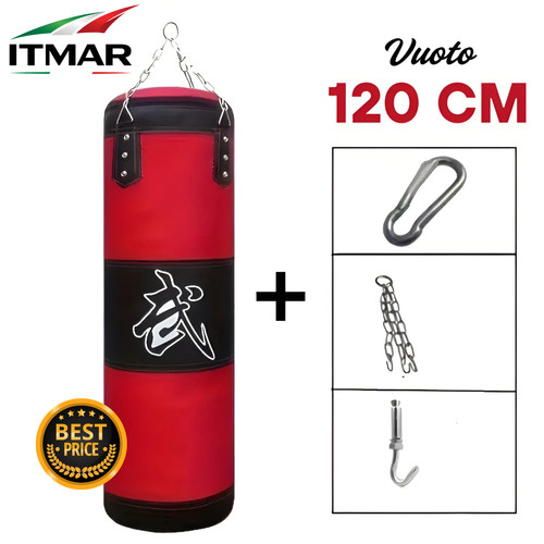 Sacco boxe vuoto nero - boxe, rosso