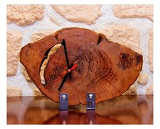 Orologio da tavolo in legno Fatto interamente a mano da Tronco Di castagno