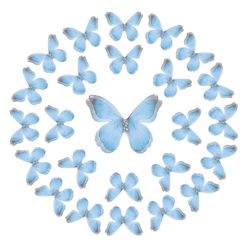 25pcs farfalle organza 40mm - in, organza,40mm
