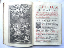 IDEA REGALO LIBRO ANTICO 1696 RELIGIONE PREGHIERE MADONNA MARIA ILLUS. VENEZIA