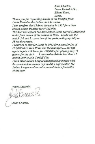 Lettera firmata mano john - firmata,