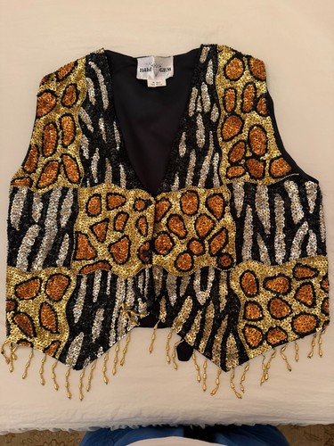 Gilet vintage paillettes