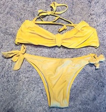 Bikini a fascia Giallo costume