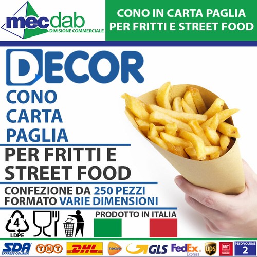 Cono carta paglia per fritto - per,