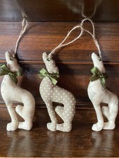 3 X WHIPPET GREYHOUND Decorazione da Appendere Regalo Natale Amanti Cane Regalo Carino